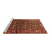 Sideview of Machine Washable Persian Brown Traditional Rug, wshtr556brn