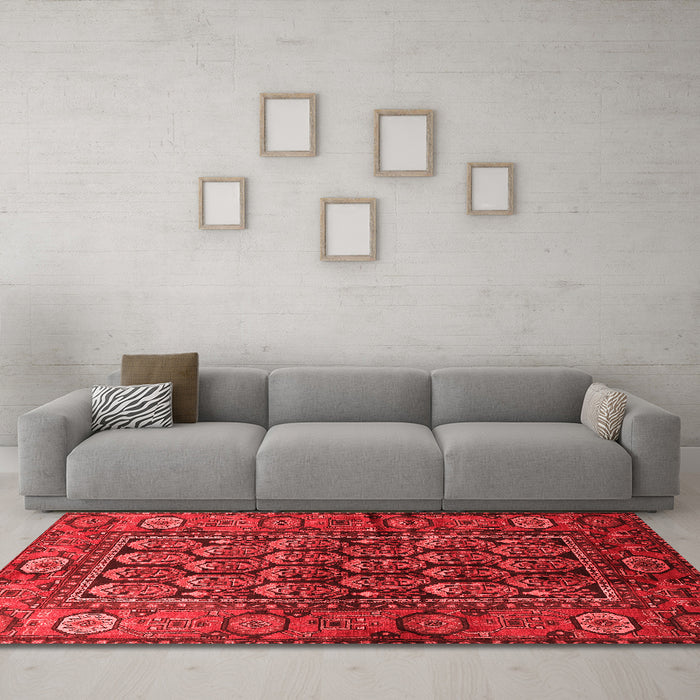 Traditional Red Washable Rugs