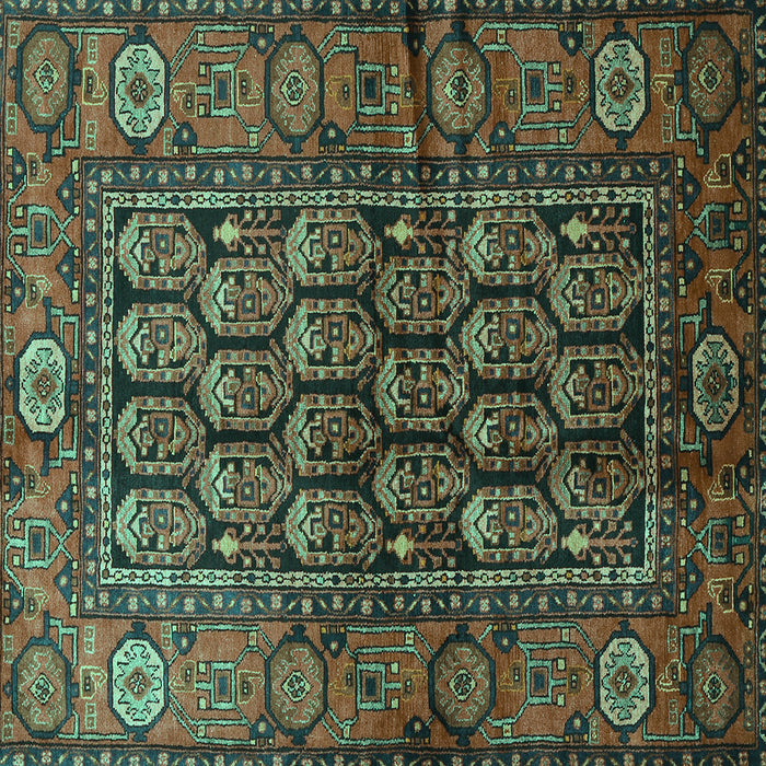 Square Persian Turquoise Traditional Rug, tr556turq