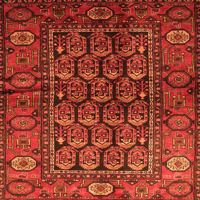 Serging Thickness of Persian Orange Traditional Rug, tr556org