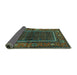 Sideview of Persian Turquoise Traditional Rug, tr557turq