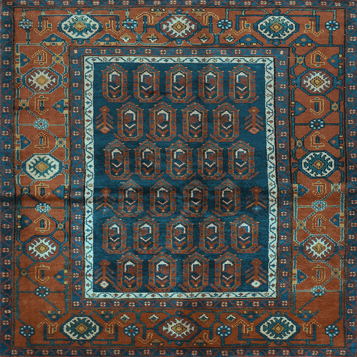 Square Persian Light Blue Traditional Rug, tr557lblu