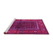 Sideview of Machine Washable Persian Pink Traditional Rug, wshtr557pnk