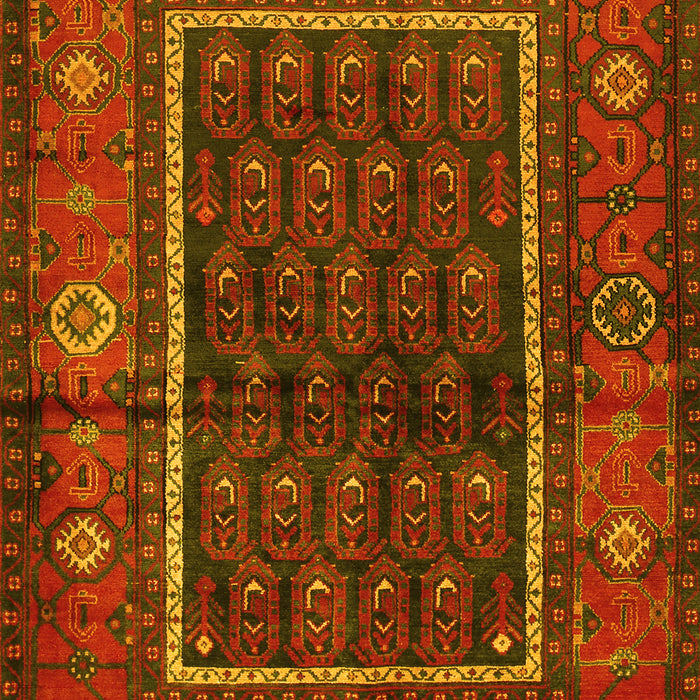 Machine Washable Persian Yellow Traditional Rug, wshtr557yw