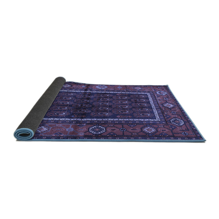 Sideview of Persian Blue Traditional Rug, tr557blu