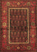 Machine Washable Persian Brown Traditional Rug, wshtr557brn