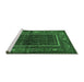 Sideview of Machine Washable Persian Emerald Green Traditional Area Rugs, wshtr557emgrn