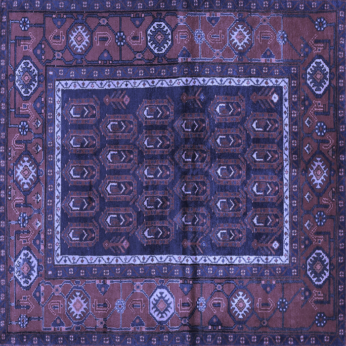 Square Persian Blue Traditional Rug, tr557blu