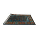 Sideview of Machine Washable Persian Light Blue Traditional Rug, wshtr557lblu