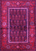 Machine Washable Persian Pink Traditional Rug, wshtr557pnk