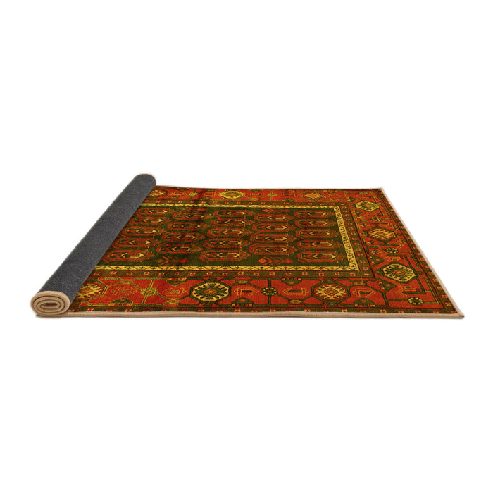 Sideview of Persian Yellow Traditional Rug, tr557yw