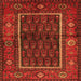 Serging Thickness of Persian Orange Traditional Rug, tr557org