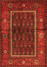 Serging Thickness of Machine Washable Persian Orange Traditional Area Rugs, wshtr557org