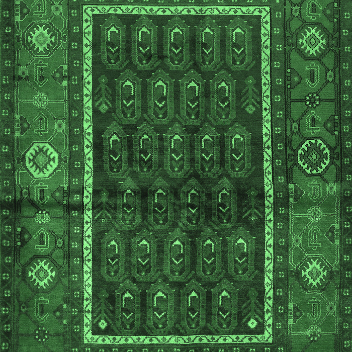 Machine Washable Persian Emerald Green Traditional Area Rugs, wshtr557emgrn