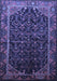 Machine Washable Persian Blue Traditional Rug, wshtr558blu