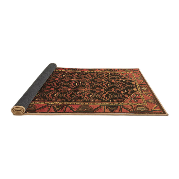 Sideview of Persian Brown Traditional Rug, tr558brn