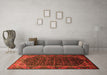 Machine Washable Persian Orange Traditional Area Rugs in a Living Room, wshtr558org