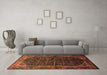 Machine Washable Persian Brown Traditional Rug in a Living Room,, wshtr558brn