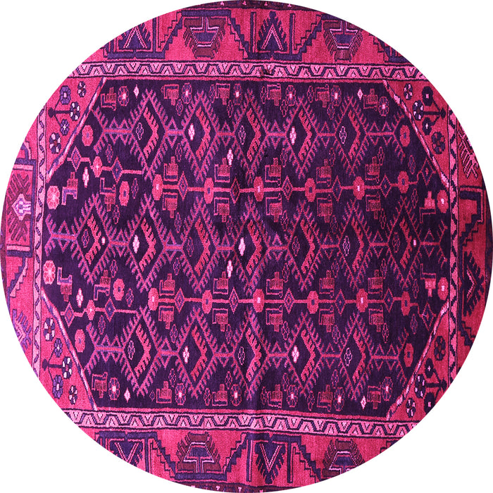 Round Persian Pink Traditional Rug, tr558pnk