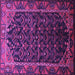 Square Persian Purple Traditional Rug, tr558pur