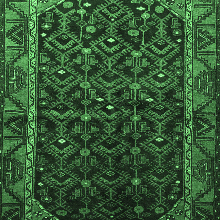 Machine Washable Persian Emerald Green Traditional Area Rugs, wshtr558emgrn
