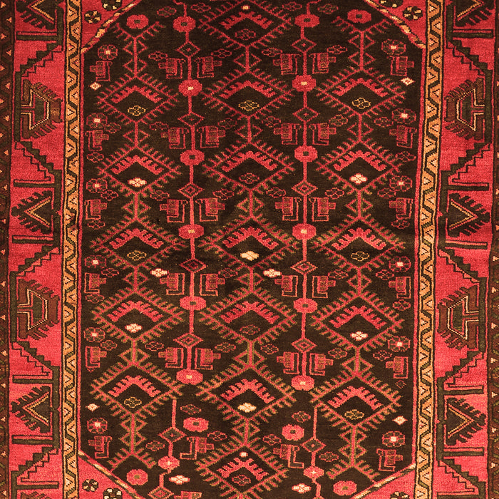 Serging Thickness of Machine Washable Persian Orange Traditional Area Rugs, wshtr558org