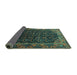 Sideview of Persian Turquoise Traditional Rug, tr558turq