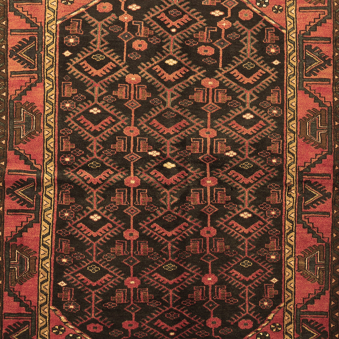 Machine Washable Persian Brown Traditional Rug, wshtr558brn