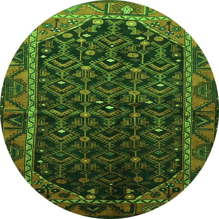 Machine Washable Persian Green Traditional Area Rugs, wshtr558grn