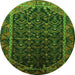 Machine Washable Persian Green Traditional Area Rugs, wshtr558grn