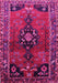 Machine Washable Persian Pink Traditional Rug, wshtr559pnk