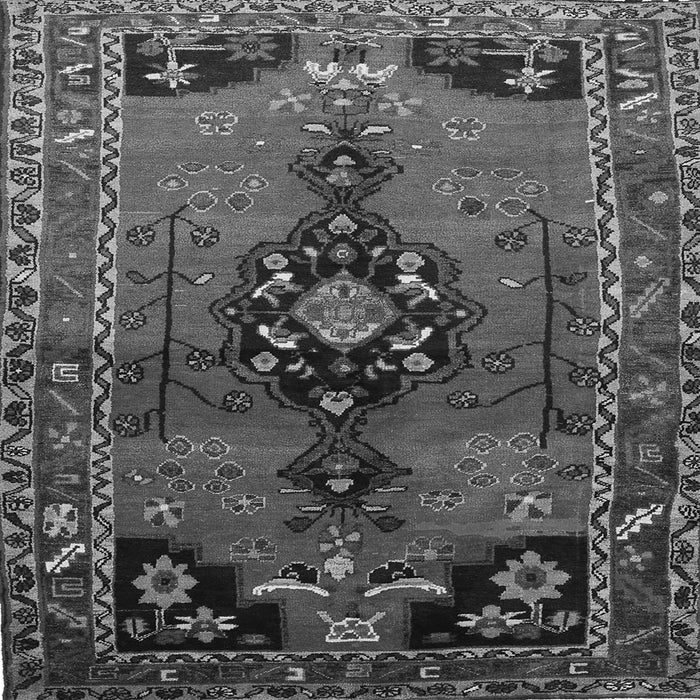 Round Machine Washable Persian Gray Traditional Rug, wshtr559gry