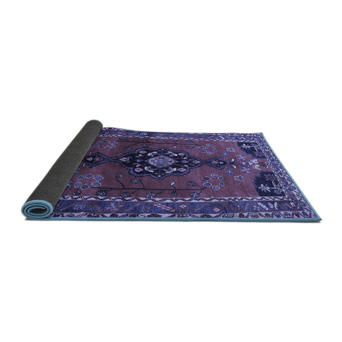 Sideview of Persian Blue Traditional Rug, tr559blu