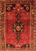 Serging Thickness of Machine Washable Persian Orange Traditional Area Rugs, wshtr559org