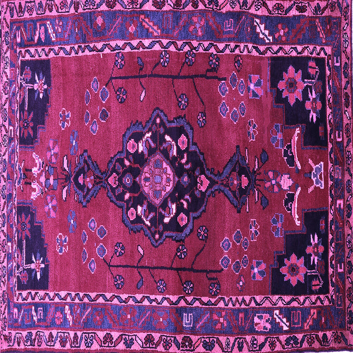 Square Persian Purple Traditional Rug, tr559pur