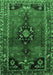 Machine Washable Persian Emerald Green Traditional Area Rugs, wshtr559emgrn