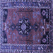 Square Persian Blue Traditional Rug, tr559blu