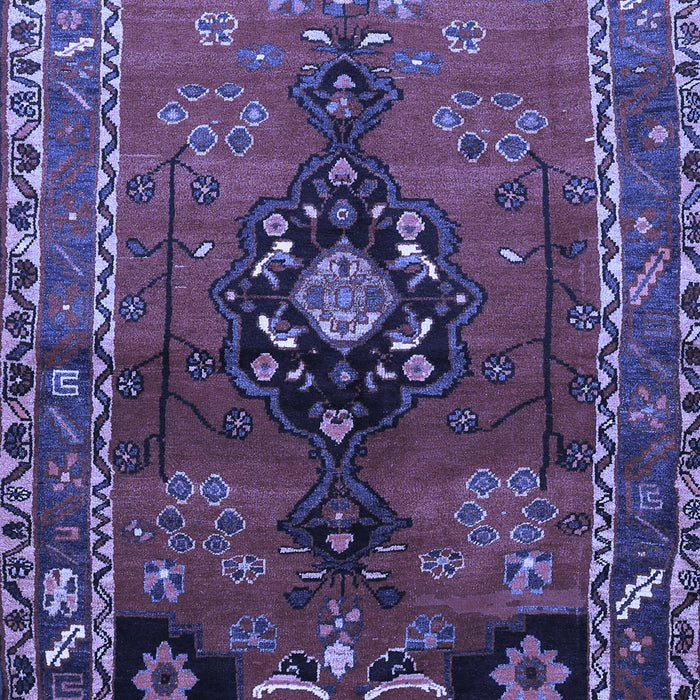 Machine Washable Persian Blue Traditional Rug, wshtr559blu