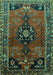 Persian Turquoise Traditional Rug, tr559turq
