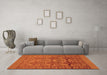 Machine Washable Southwestern Orange Country Area Rugs in a Living Room, wshtr55org