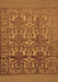 Machine Washable Southwestern Brown Country Rug, wshtr55brn