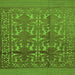 Serging Thickness of Southwestern Green Country Rug, tr55grn