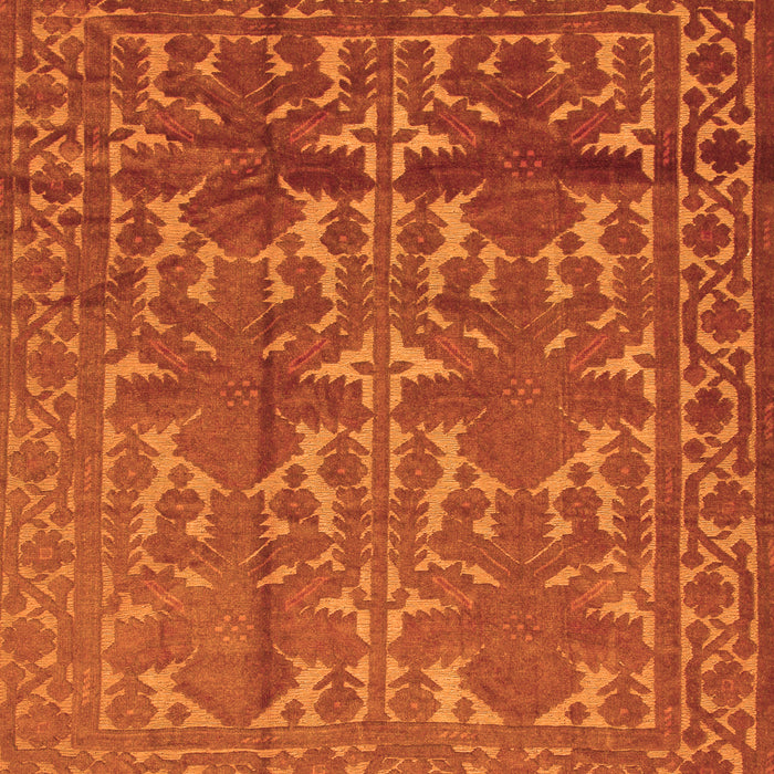 Serging Thickness of Machine Washable Southwestern Orange Country Area Rugs, wshtr55org