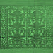 Square Southwestern Emerald Green Country Rug, tr55emgrn