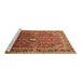 Sideview of Machine Washable Persian Brown Traditional Rug, wshtr560brn