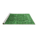 Sideview of Machine Washable Persian Emerald Green Traditional Area Rugs, wshtr560emgrn