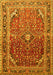 Machine Washable Persian Yellow Traditional Rug, wshtr560yw