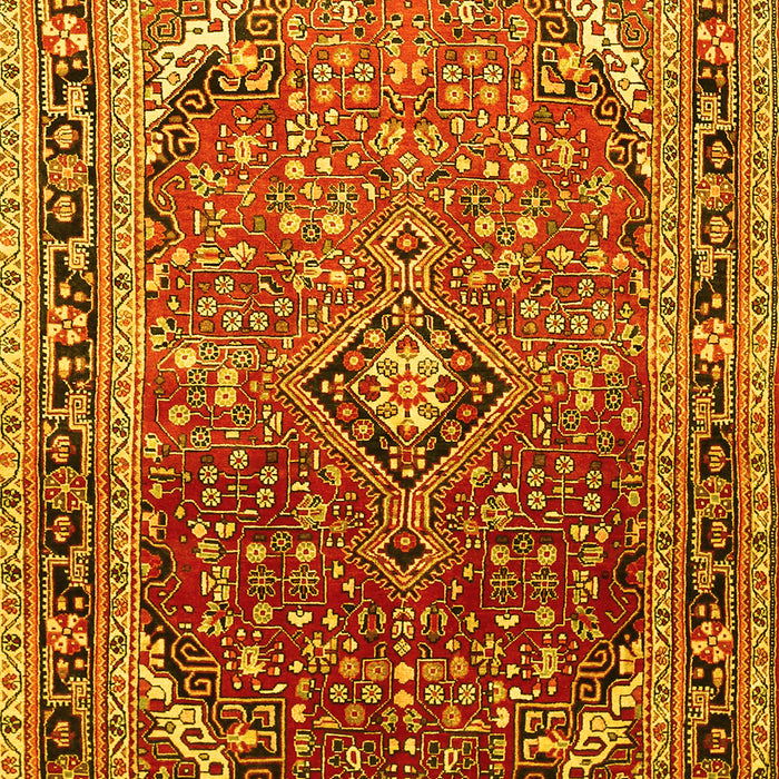 Machine Washable Persian Yellow Traditional Rug, wshtr560yw