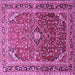 Square Persian Purple Traditional Rug, tr560pur