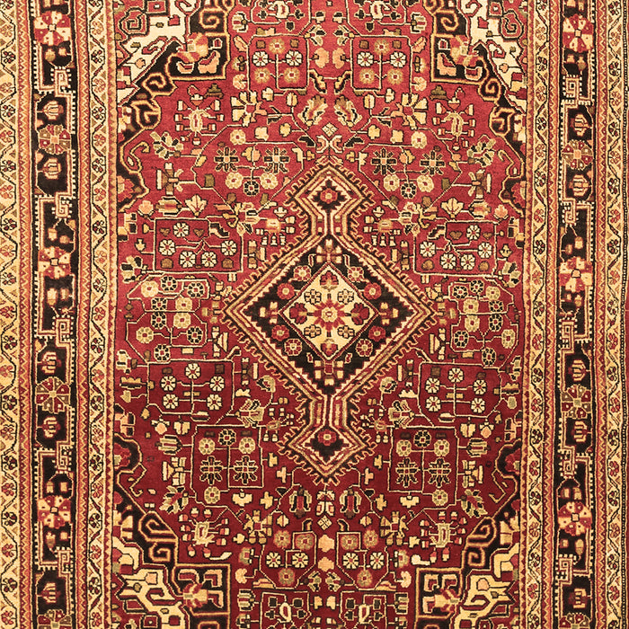 Machine Washable Persian Brown Traditional Rug, wshtr560brn